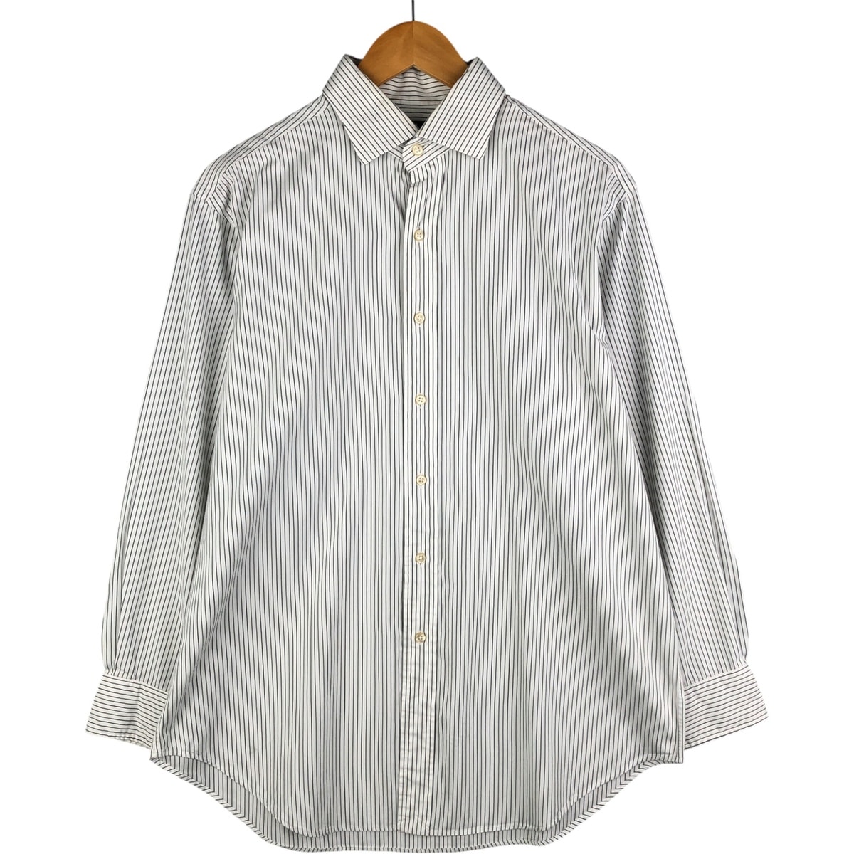 古着 ラルフローレン Ralph Lauren POLO by Ralph Lauren REGENT CLASSIC FIT ワイドカラー 長袖 ストライプシャツ メンズL相当/eaa590773