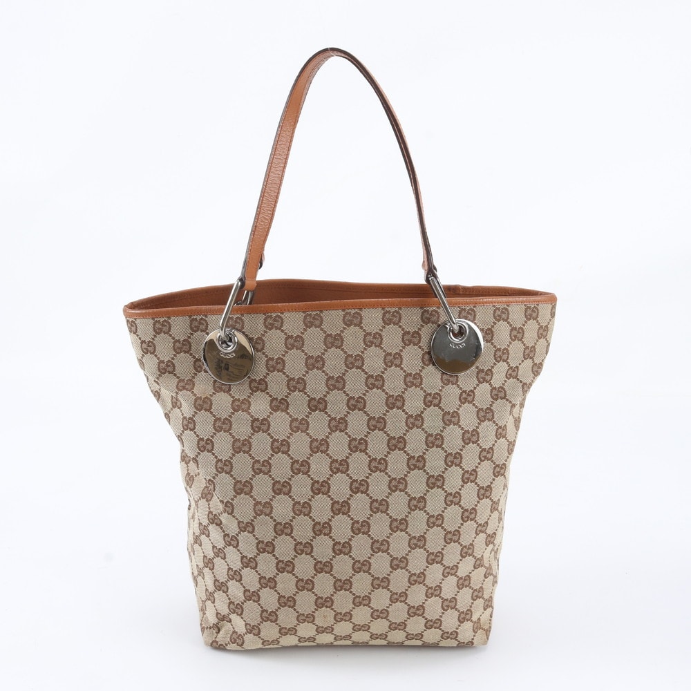 ■美品 グッチ GGキャンバス 120336 トート バッグ