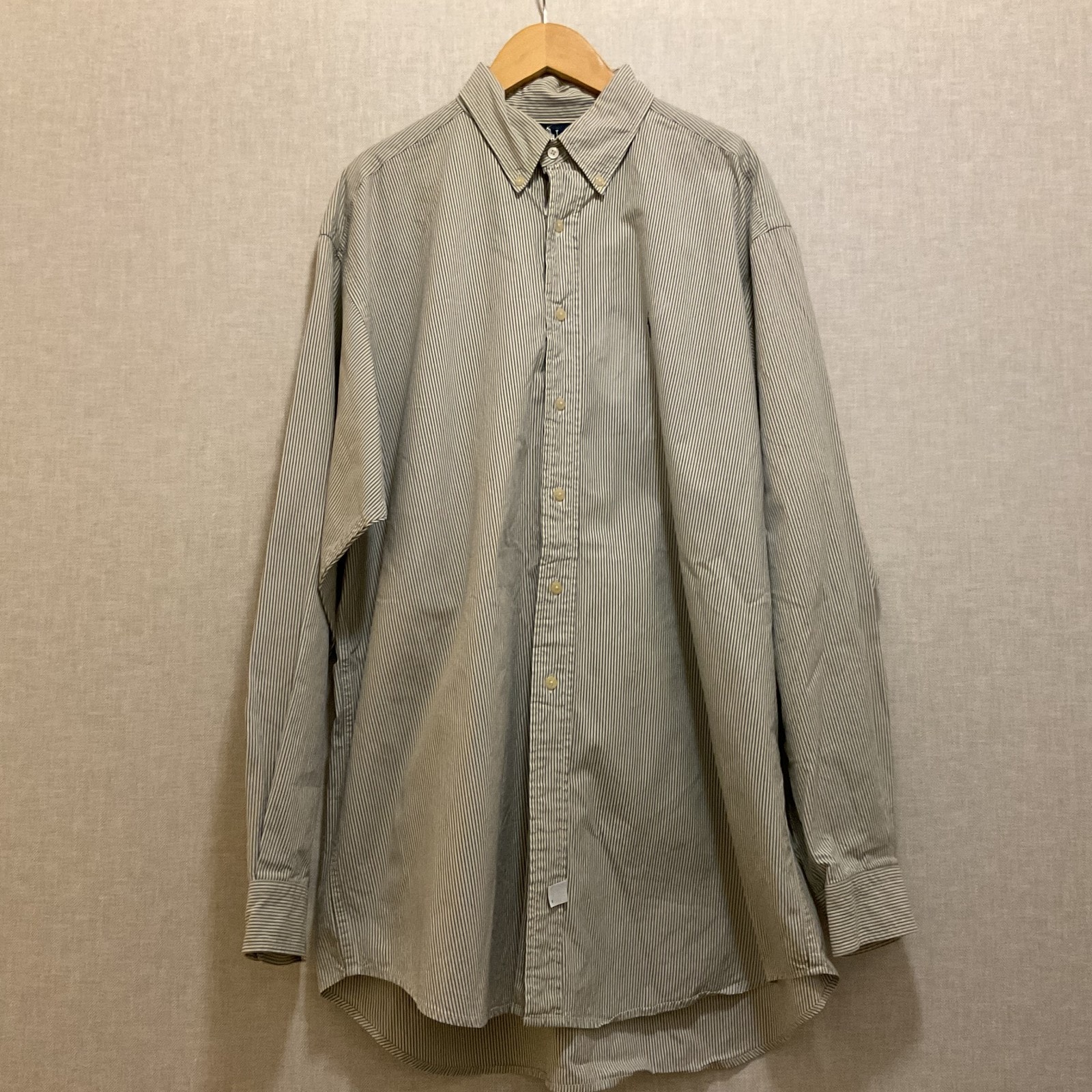 Ralph Lauren【ラルフローレン】長袖 シャツ ストライプ グレー RN41381 アメリカ製