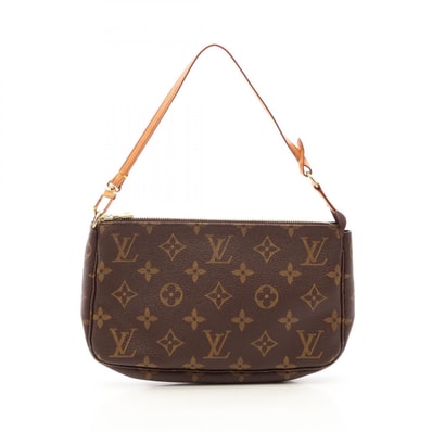 ルイ・ヴィトン LOUIS VUITTON ポシェットアクセソワール ハンドバッグ バッグ PVCコーティングキャンバス レザー モノグラム レディース ブラウン系 M51980 【中古】