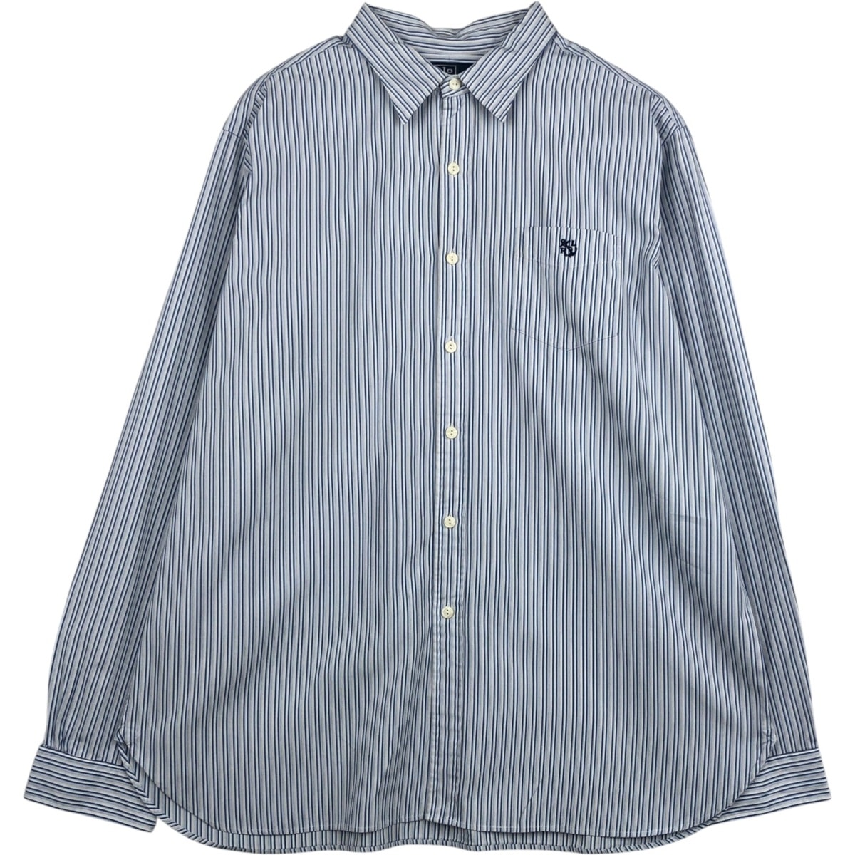 古着 ラルフローレン Ralph Lauren POLO by Ralph Lauren マルチストライプ 長袖 コットンストライプシャツ メンズXL相当/eaa495515