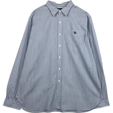 古着 ラルフローレン Ralph Lauren POLO by Ralph Lauren マルチストライプ 長袖 コットンストライプシャツ メンズXL相当/eaa495515
