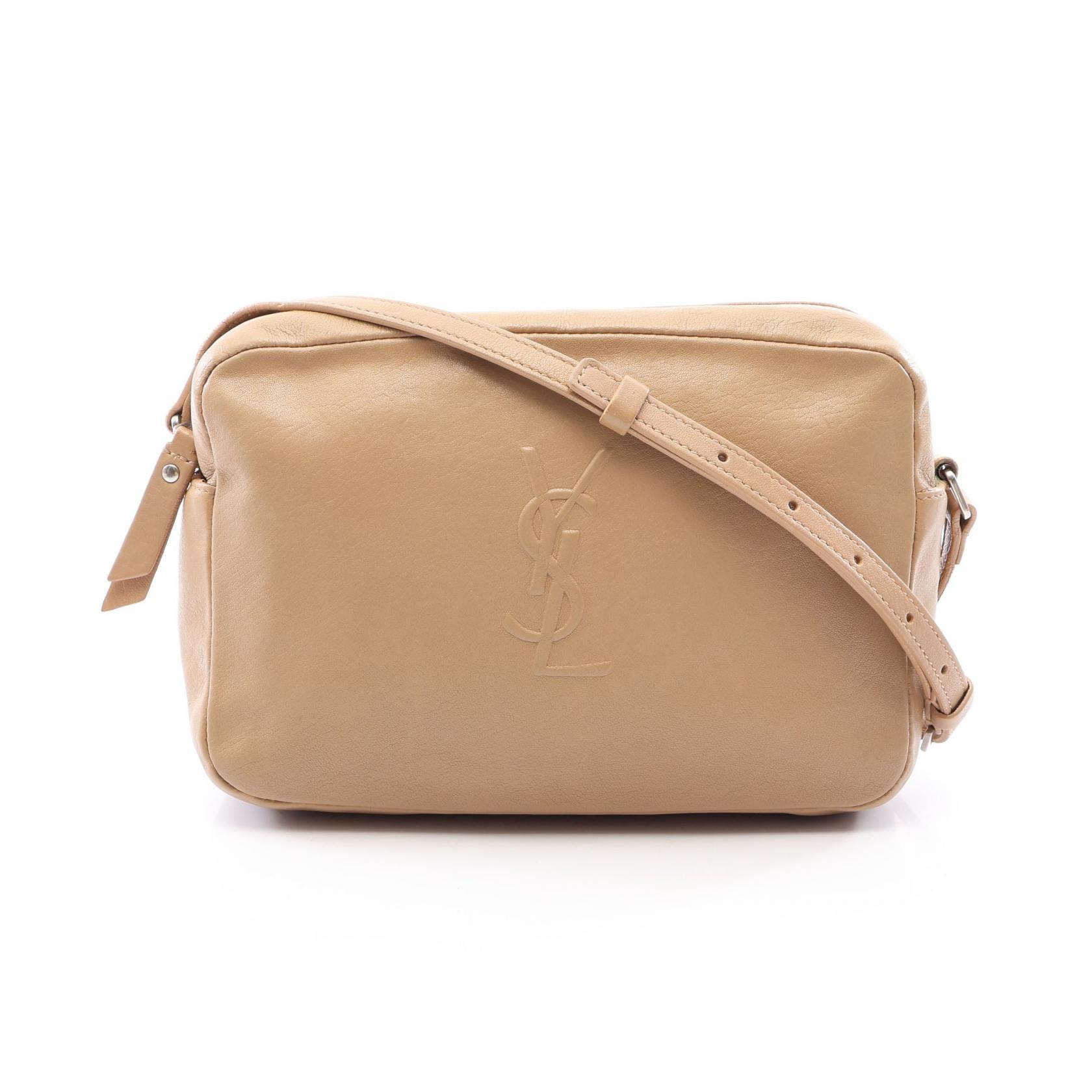 サンローランパリ SAINT LAURENT PARIS LOU ルー カメラバッグ ショルダーバッグ バッグ レザー レディース ベージュ系 470299 【中古】