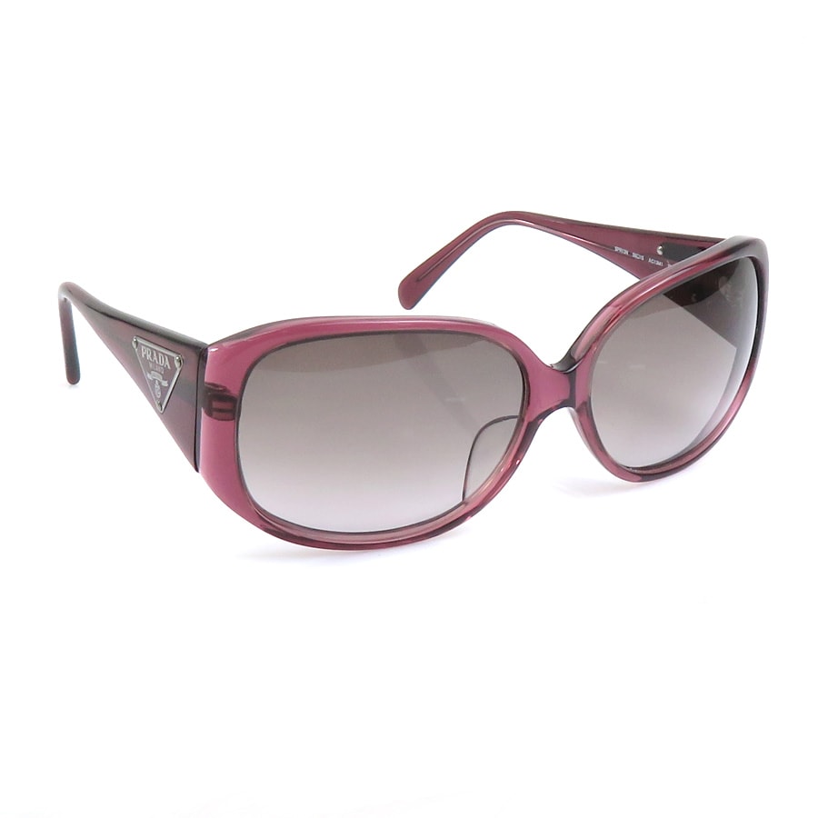 プラダ PRADA サングラス プラスチック パープル シルバー レディース【中古】 e60526g