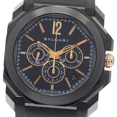 ブルガリ オクト ウルトラネロ BGO41SCH メンズ 【中古】
