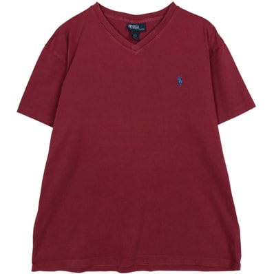古着 ラルフローレン Ralph Lauren POLO by Ralph Lauren Vネック 半袖 ワンポイントロゴTシャツ メンズM相当/eaa661651