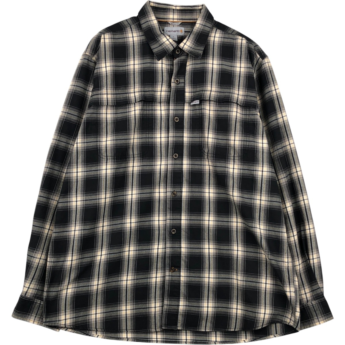 古着 カーハート Carhartt RELAXED FIT 長袖 ライトネルチェックシャツ メンズXL相当/eaa610948