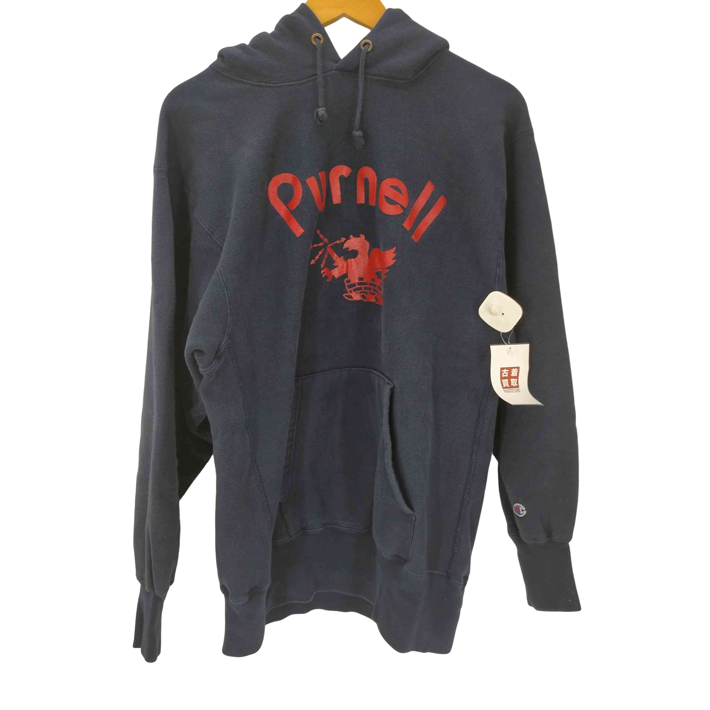 80S USA製 トリコタグ中期 purell 2段 プリント プルオーバー パーカー【1142129568999】