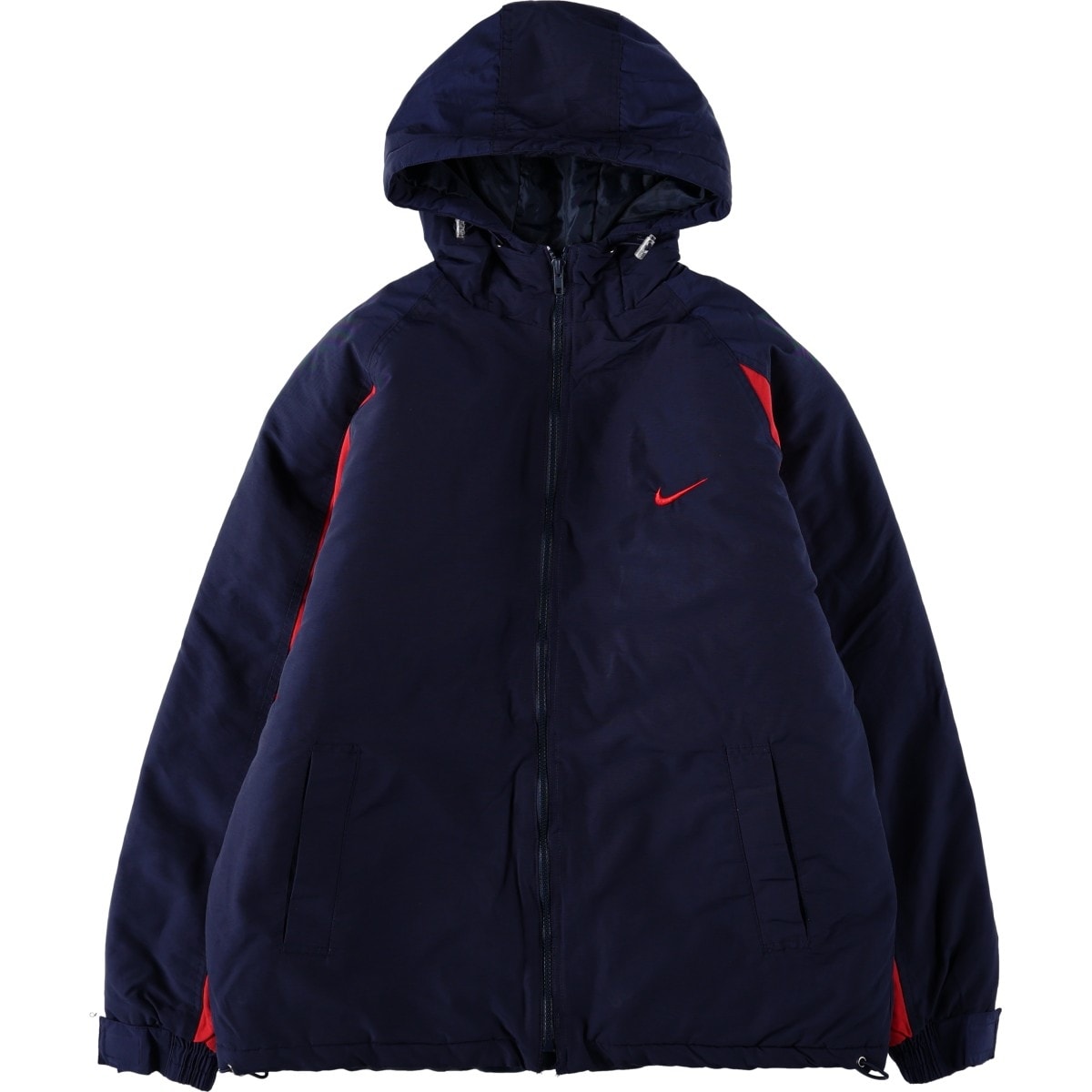 古着 90~00年代 ナイキ NIKE 中綿パーカー パファージャケット USA製 メンズS相当 ヴィンテージ/eaa681838