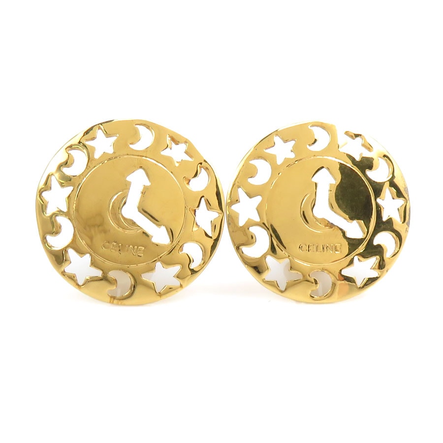 セリーヌ CELINE イヤリング メタル ゴールド レディース【中古】 r11106a