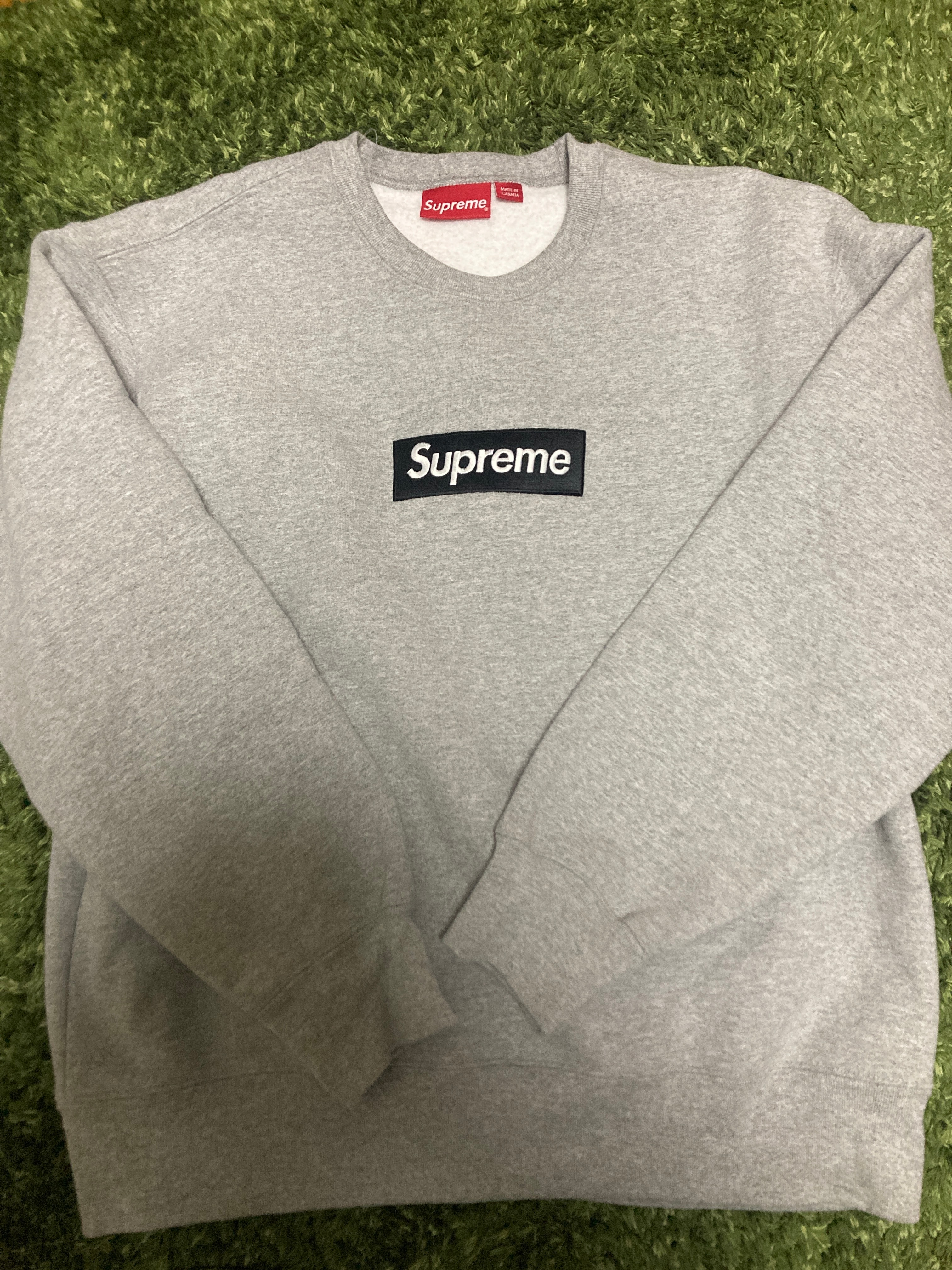 Supreme Box Logo Crewneck "Heather Grey" (22FW)