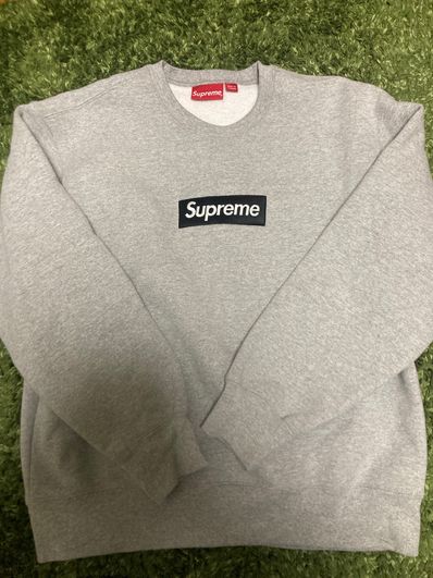 Supreme Box Logo Crewneck "Heather Grey" (22FW)