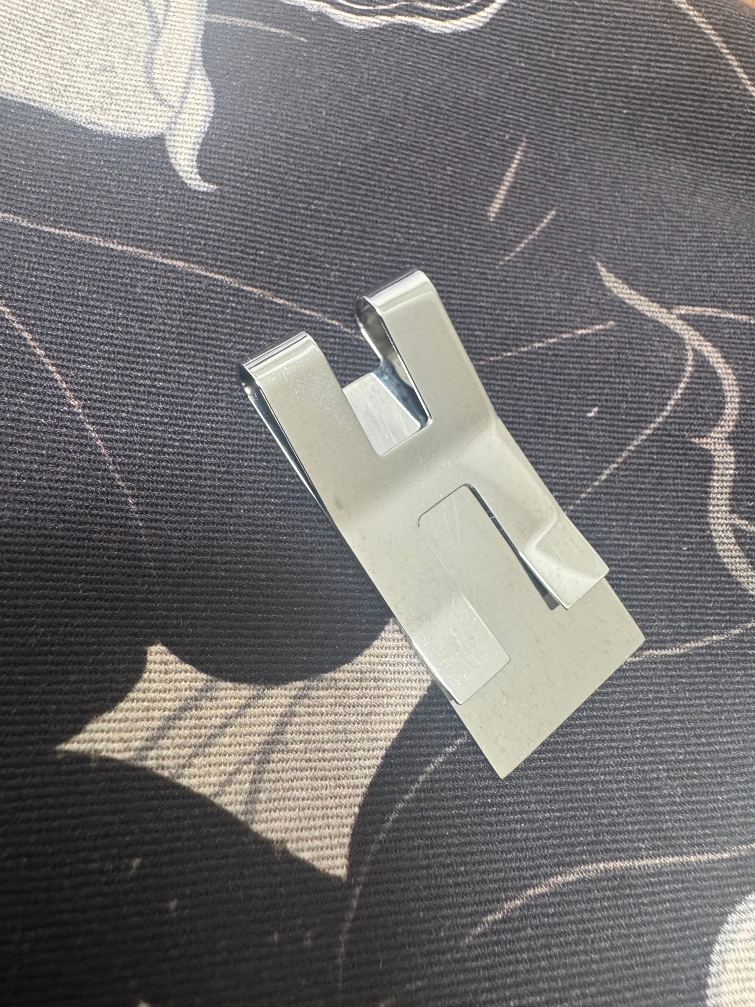 Hermes H Bill Clip "Silver"