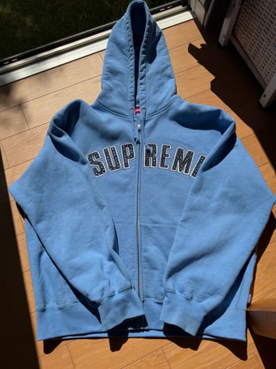 Supreme x B.B. Simon Zip Up Hooded Sweatshirt "Light Blue"
