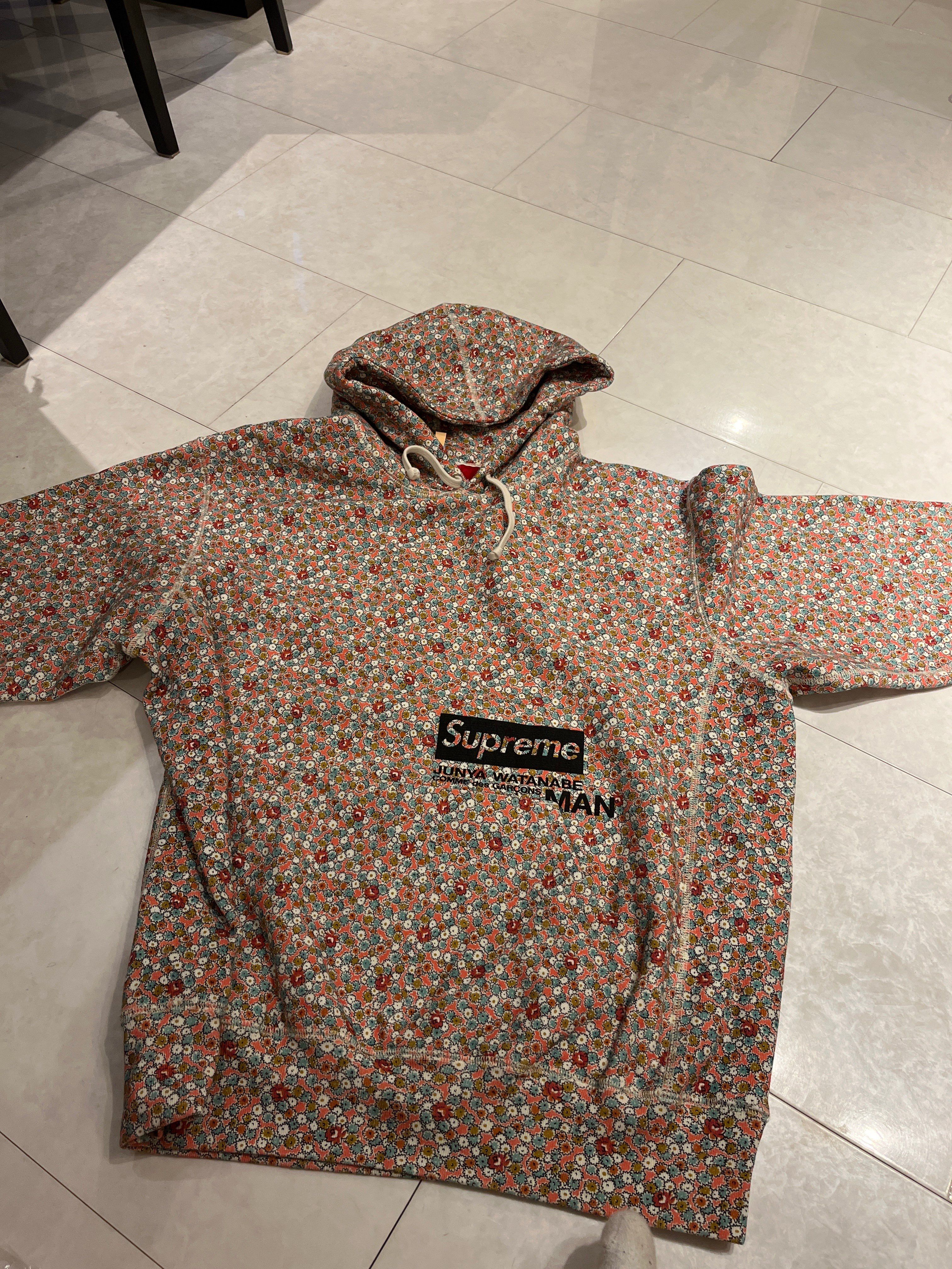 Supreme / JUNYA WATANABE COMME des GARCONS MAN Hooded Sweatshirt "Pink Flowers"