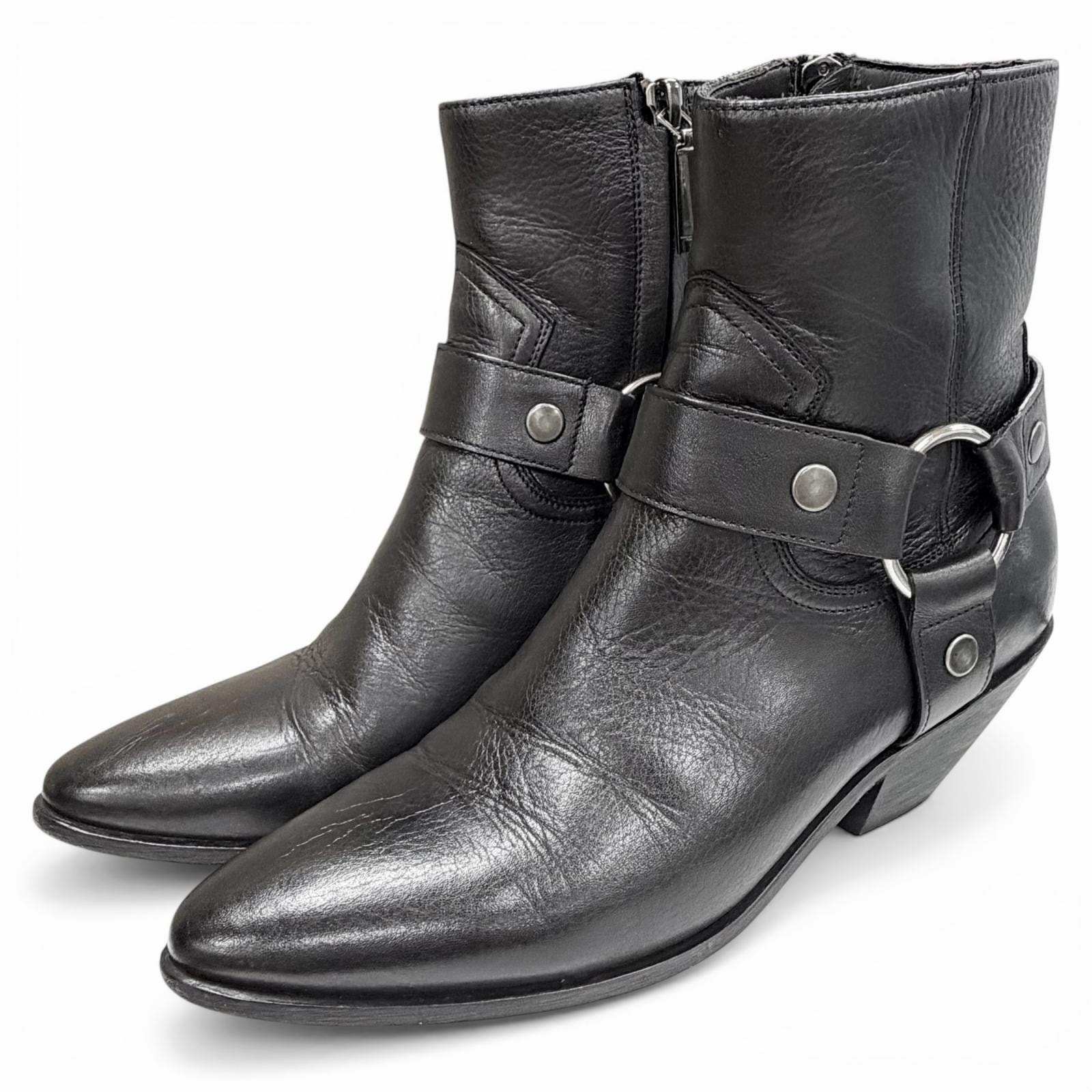 美品 サンローランパリ ショートブーツ ブラック レディース 36 563757