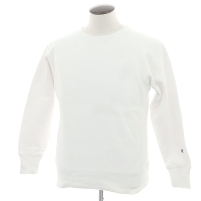 【中古】チャンピオン Champion リバースウィーブ スウェット ホワイト【サイズL】【メンズ】
