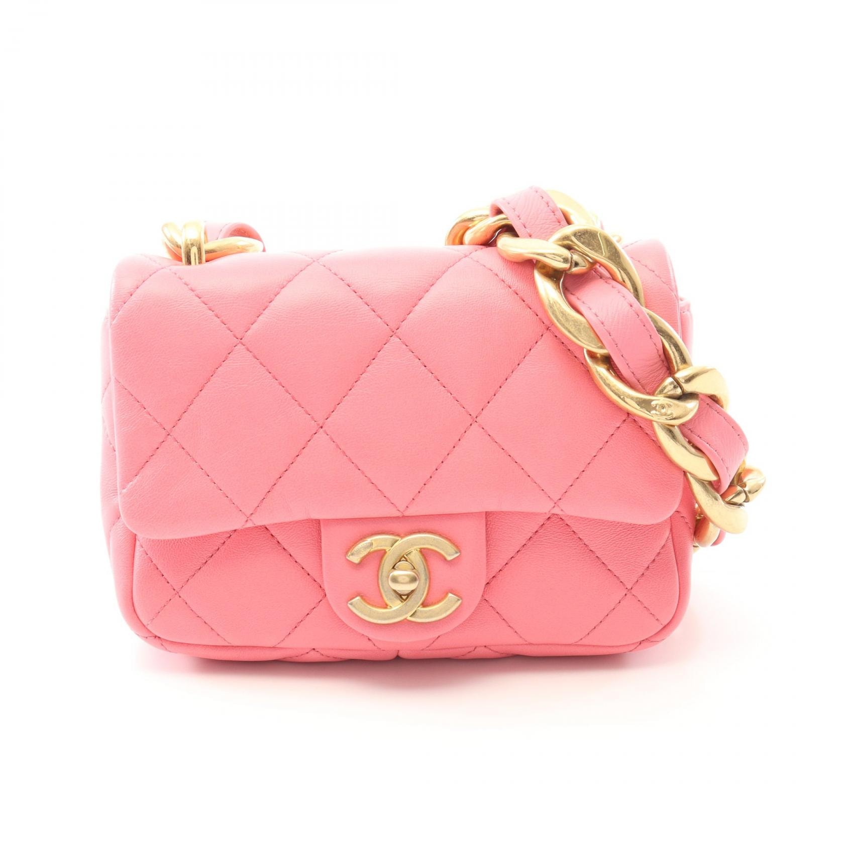 シャネル CHANEL マトラッセ ショルダーバッグ バッグ ラムスキン(羊革) レディース ピンク系 AS3213 【中古】