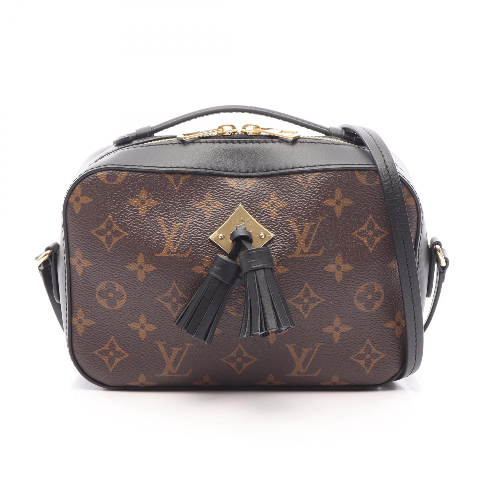 ルイ・ヴィトン LOUIS VUITTON サントンジュ 2WAY ショルダーバッグ バッグ PVCコーティングキャンバス レザー モノグラム ノワール レディース ブラウン系 / ブラック系 M43555 【中古】