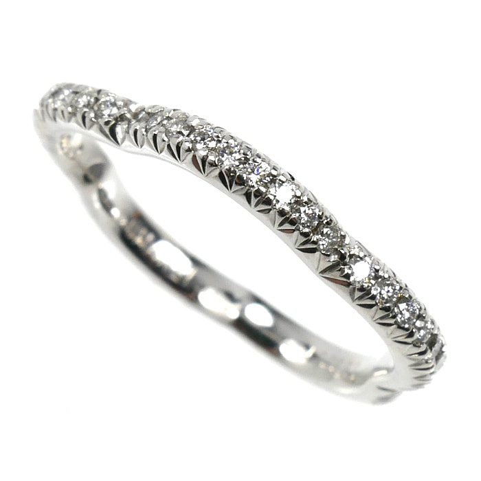 CHANEL シャネル K18WG ホワイトゴールド カメリア ダイヤ リング・指輪 J3211 ダイヤモンド 8号 48 2.0g レディース【中古】【美品】