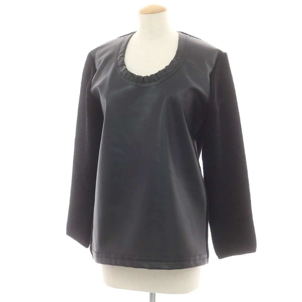 【中古】コムデギャルソン COMME des GARCONS 2024年秋冬 ウール Uネック プルオーバーニット ブラック【サイズS】【レディース】