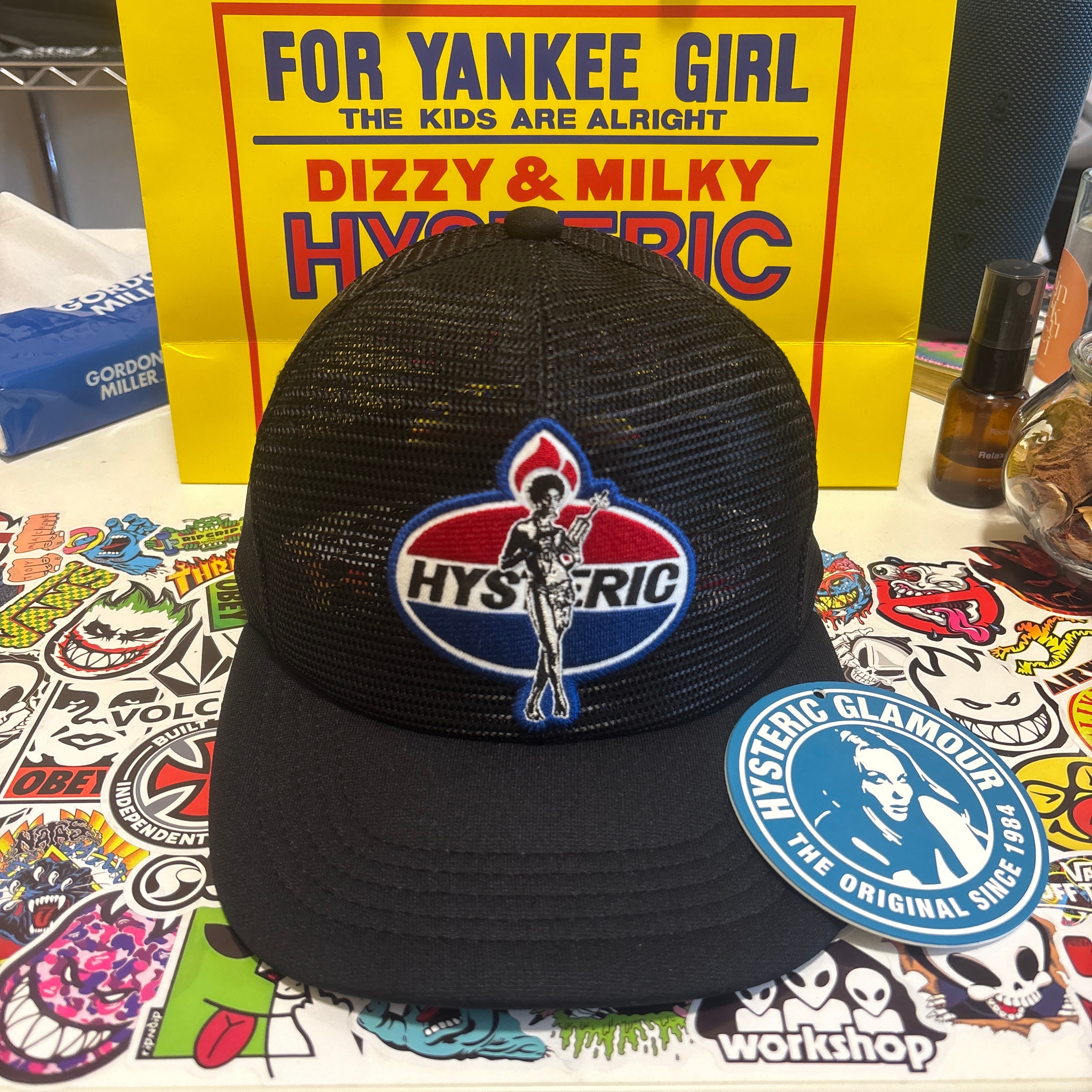 HYSTERIC GLAMOUR Dynamite Angel Patch All Mesh Cap "Black"