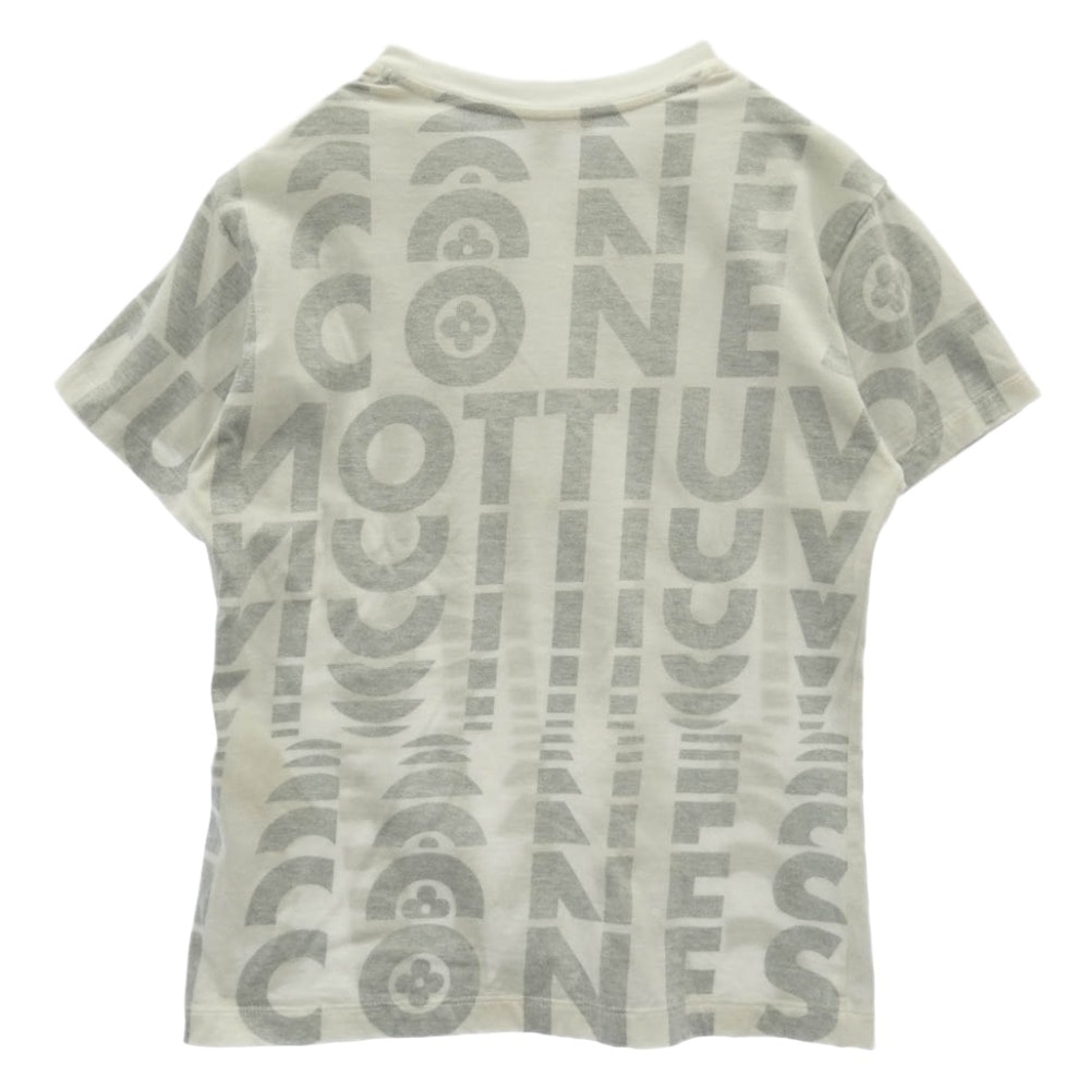 LOUIS VUITTON ルイ・ヴィトン 21SS RW211W ZQU FKTS13 リバース シグネチャー チェーンデザイン Tシャツ 半袖カットソー ホワイト系 グレー系 XS【中古】