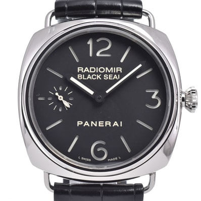 パネライ PANERAI PAM00183 ラジオミール ブラックシール ブラック 手巻き メンズ 箱・保証書付き 腕時計 N#148672