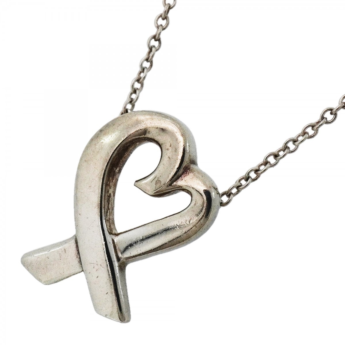 【6jdb0049】ティファニー ネックレス ラビングハート シルバー925【中古】レディース