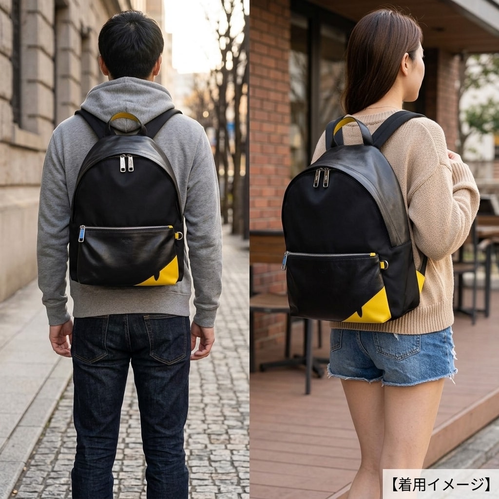 C (やや傷や汚れあり)】フェンディ コーナー バグズ リュック