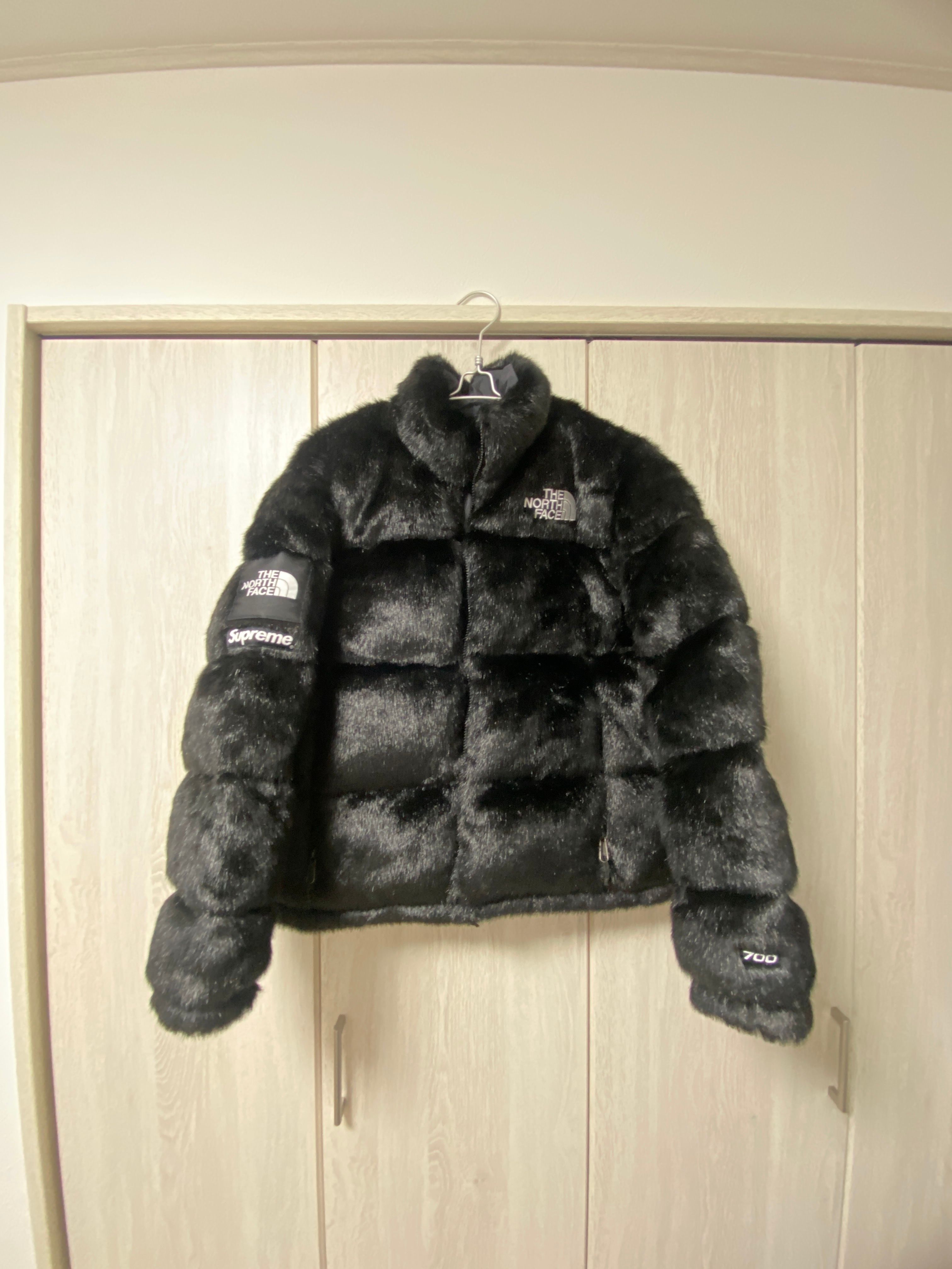 Supreme x The North Face Faux Fur Nuptse Jacket "Black"