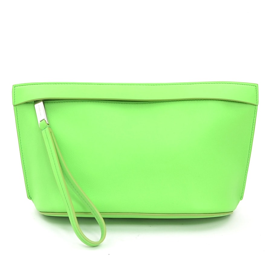 サルヴァトーレフェラガモ Salvatore Ferragamo クラッチバッグ レザー イエローグリーン ユニセックス【中古】 h31718a