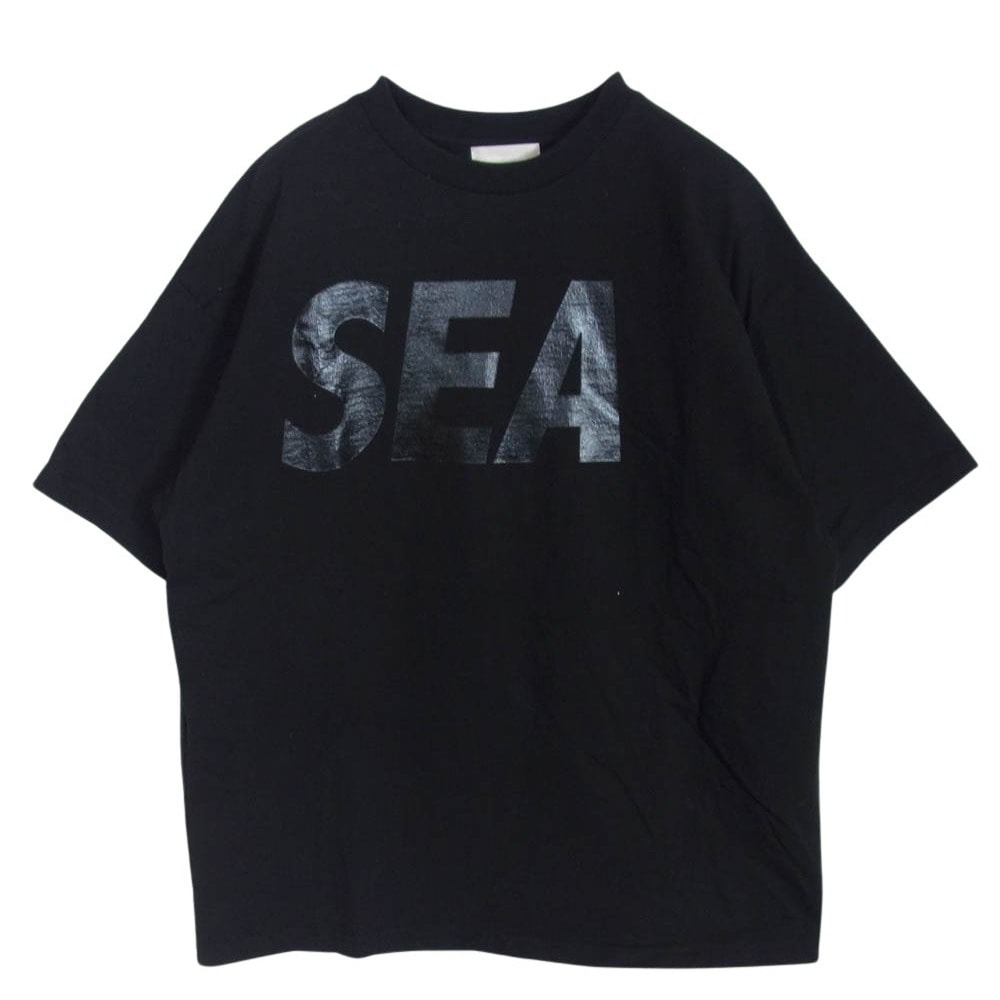 WIND AND SEA ウィンダンシー カットソー wds-o-sig7-25-q4-cs-01 ロゴ プリント 半袖 Tシャツ ブラック系 S【中古】