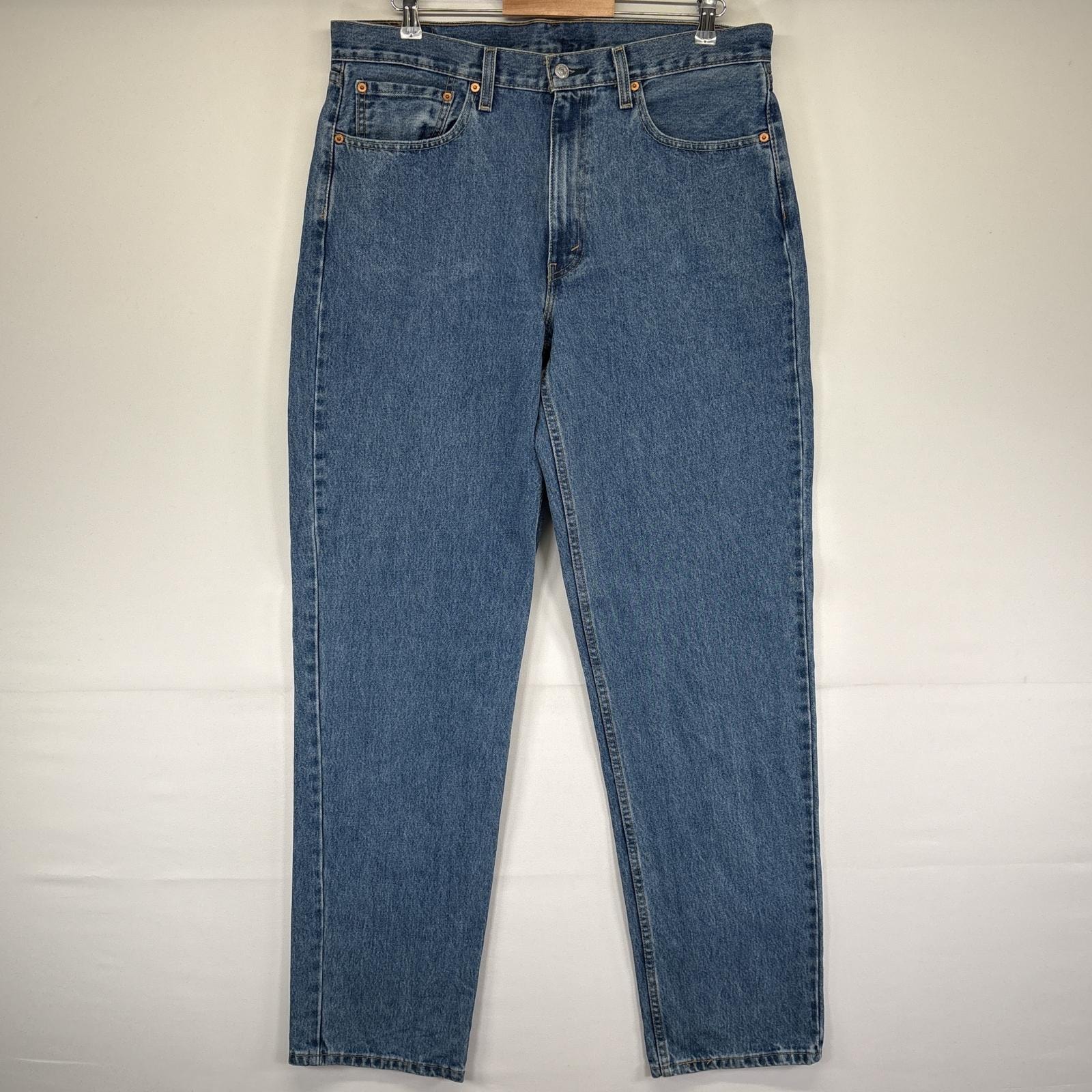 古着 リーバイス Levi's デニムパンツ 550 テーパード ジーンズ ジーパン 5ポケット 長ズボン ロング w36 L36  ブルー メンズ