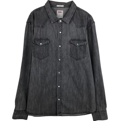 古着 リーバイス Levi's STANDARD FIT 長袖 デニム ウエスタンシャツ メンズXXL相当/eaa610914