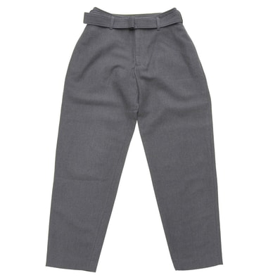 ヨウジヤマモト 美品 W/C TWILL WASHER ベルテッドパンツ ボトムス レディース グレー 1 F0-P06-120 1