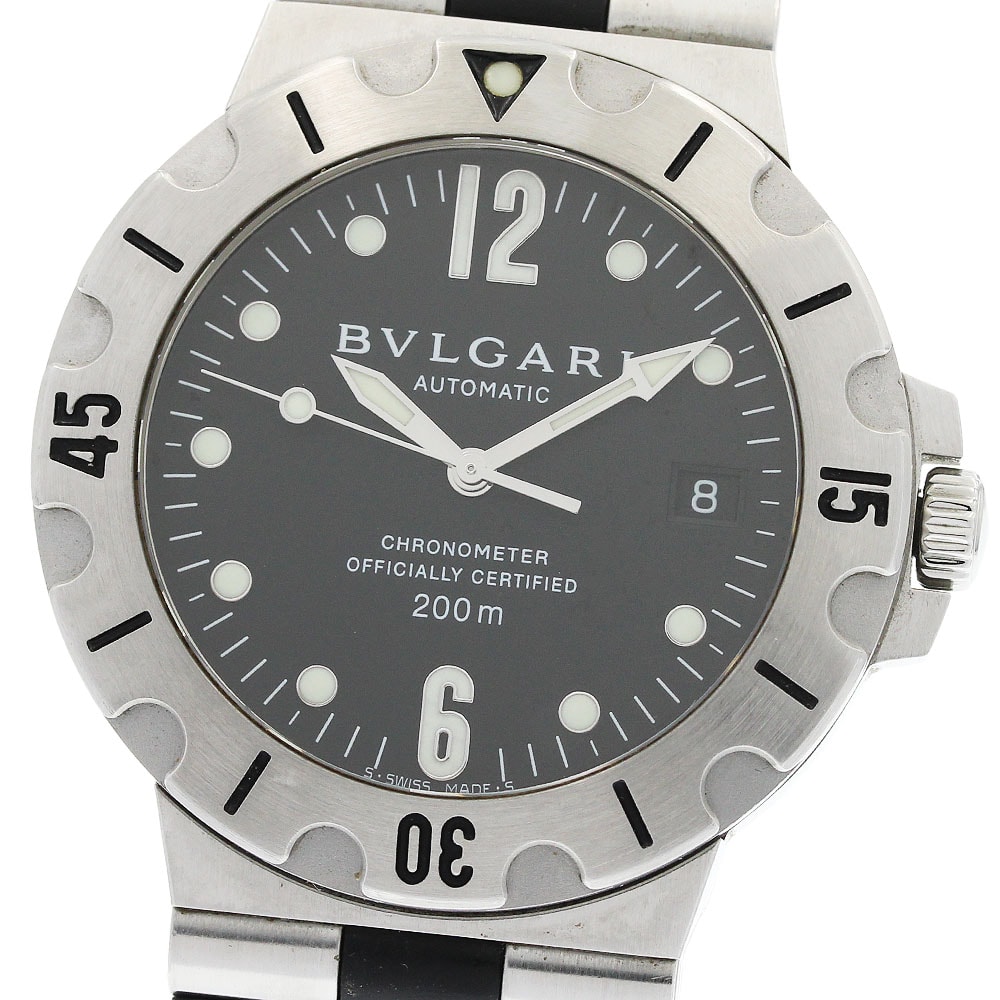 ブルガリ ディアゴノ スクーバ デイト SD38S メンズ 【中古】