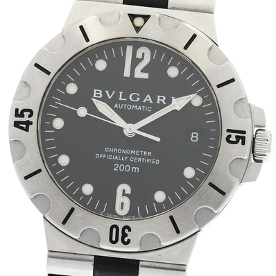 ブルガリ ディアゴノ スクーバ デイト SD38S メンズ 【中古】