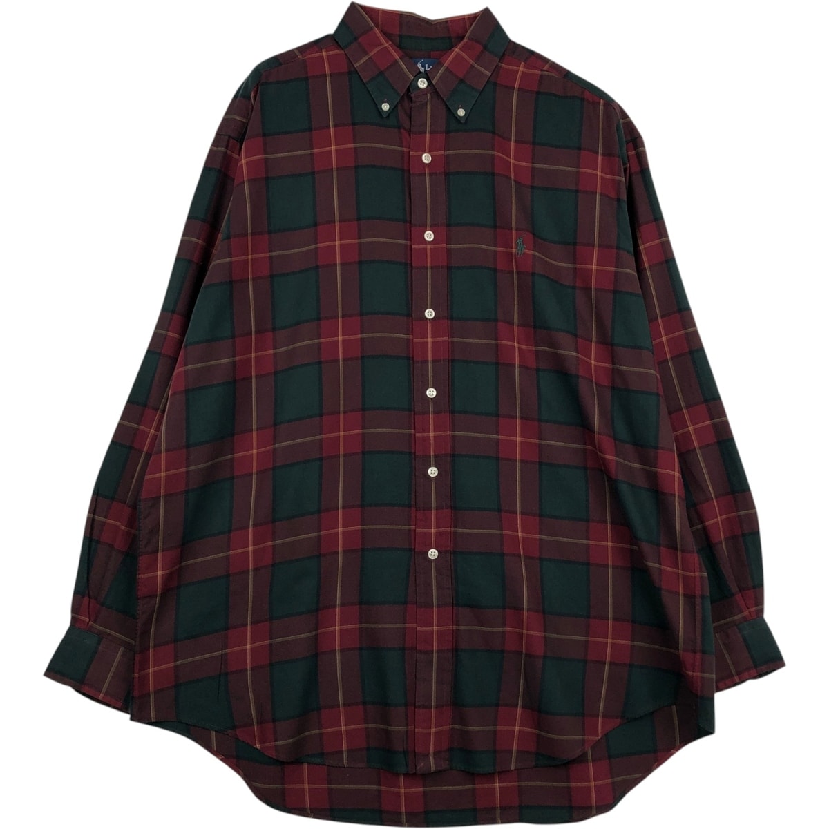 古着 ラルフローレン Ralph Lauren BLAKE 長袖 ボタンダウンチェックシャツ メンズL相当/eaa633998