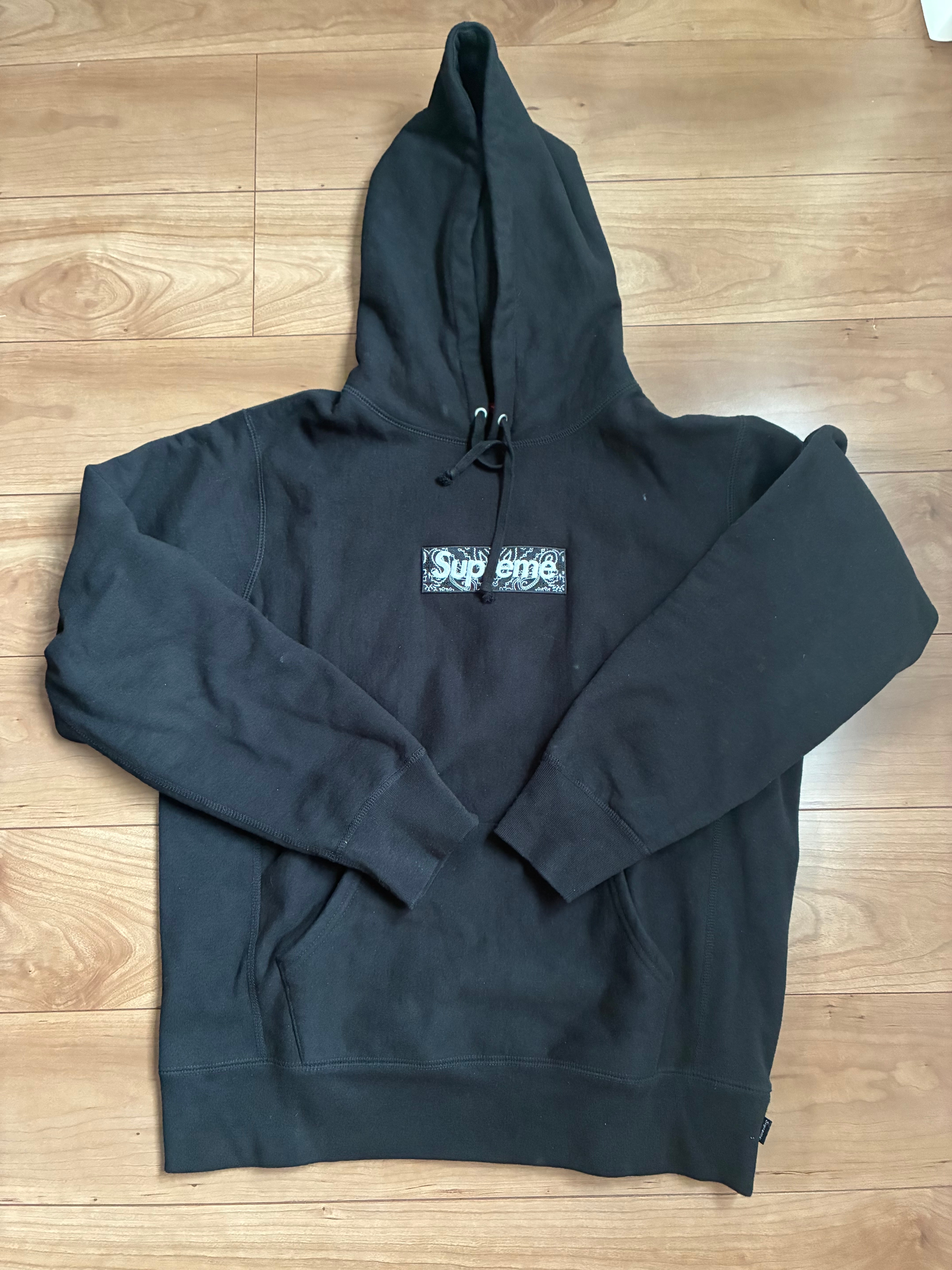 Supreme Bandana Box Logo Hooded Sweatshirt "Black"