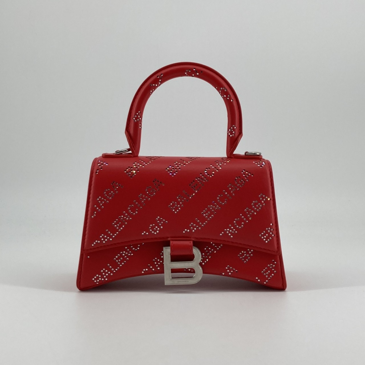 BALENCIAGA(バレンシアガ) アワーグラス 2WAY カーフレザー 719115 ハンドバッグ レッド