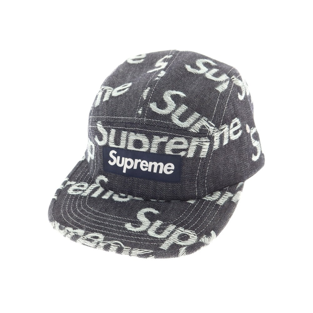 【中古】シュプリーム Supreme 2025年秋冬 Jacquard Logos Denim Camp Cap ベースボールキャップ ダークネイビー【サイズONE SIZE(58cm)】【メンズ】