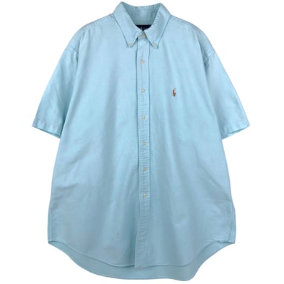 古着 ラルフローレン Ralph Lauren CLASSIC FIT クラシックフィット 半袖 ボタンダウンシャツ メンズXL相当/eaa658031