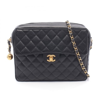 シャネル CHANEL マトラッセ ココボール ショルダーバッグ バッグ キャビアスキン(グレインドカーフ) レディース ブラック系 【中古】