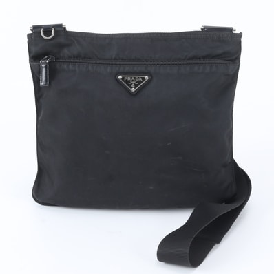 ■美品 プラダ テスート ナイロントライアングルロゴショルダーバッグ