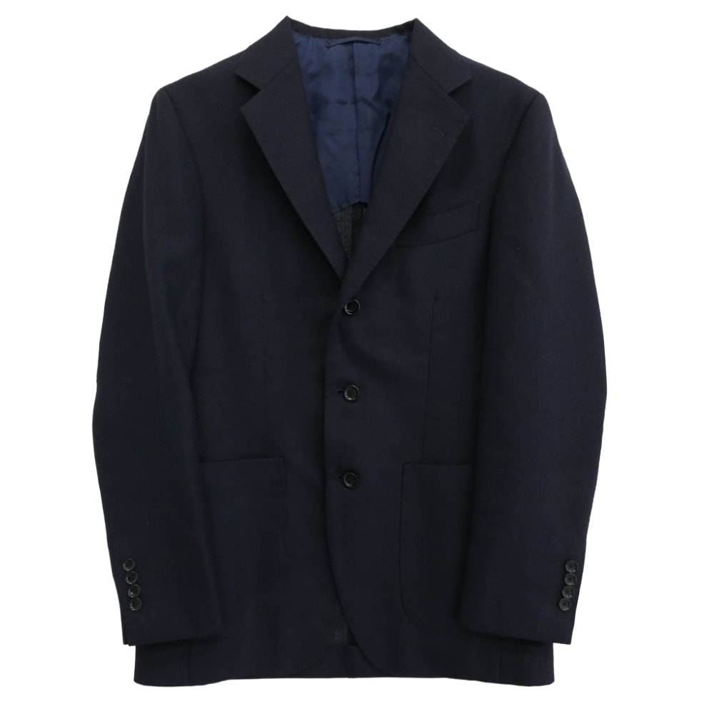 BEAMS ビームス ジャケット BEAMSF ビームスエフ DORMEUIL ウール ソリッド ジャケット ダークネイビー系 46【中古】