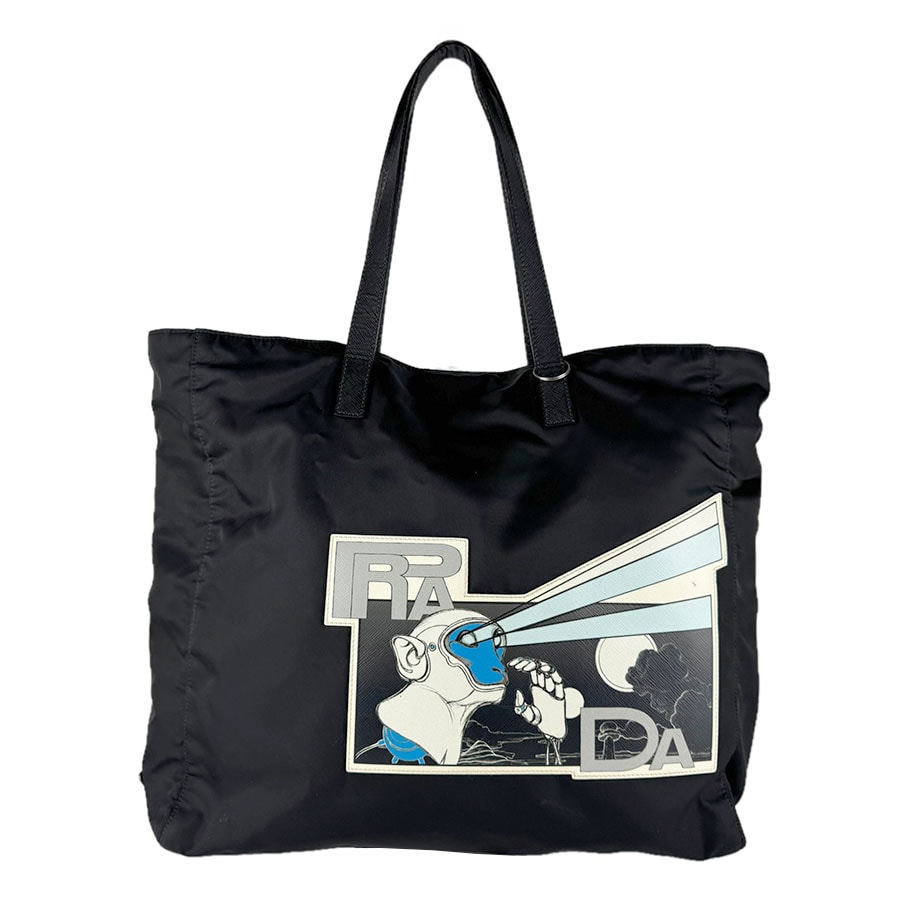 プラダ PRADA ショルダーバッグ ナイロン/レザー ブラック ユニセックス【中古】 z9732
