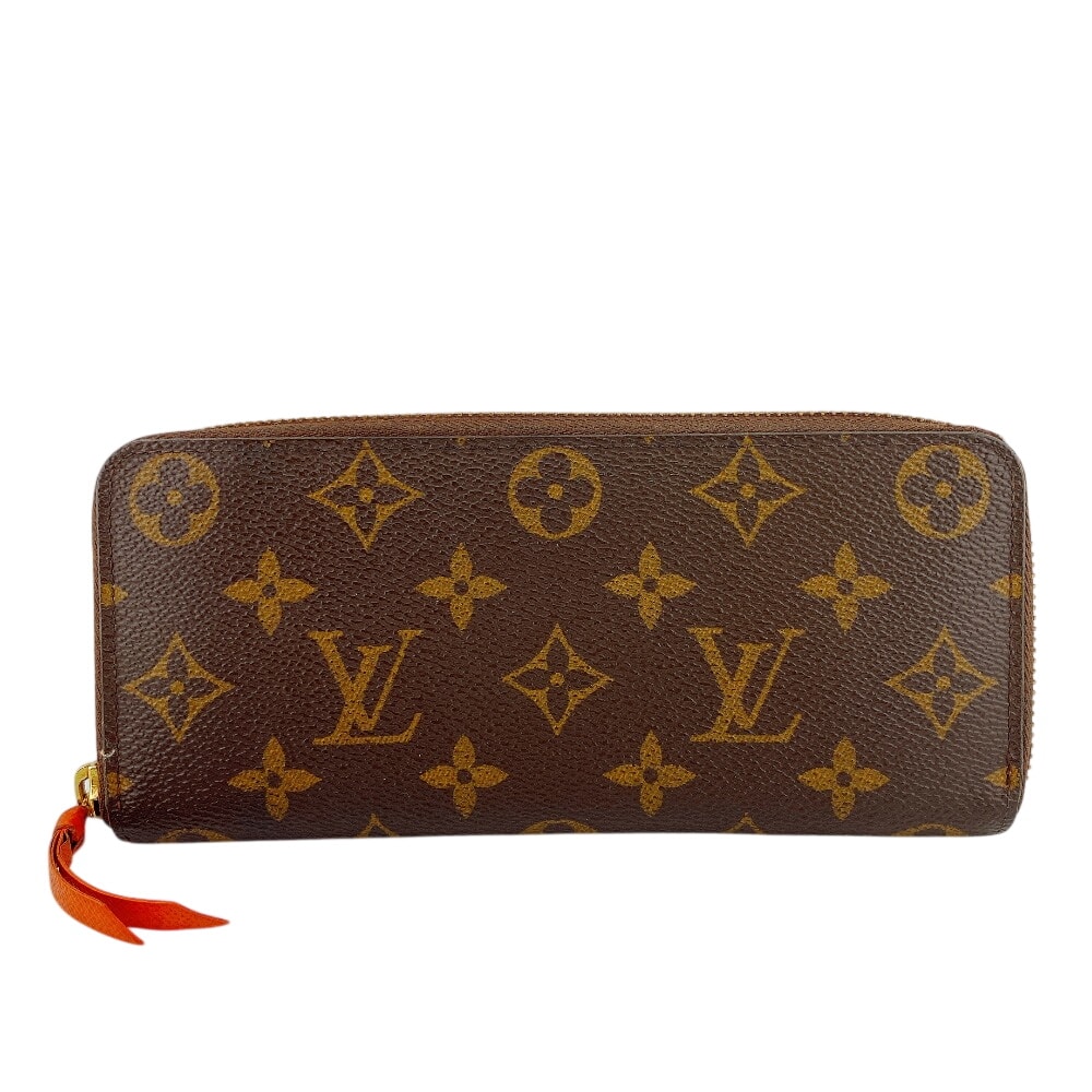 ルイヴィトン LOUIS VUITTON 長財布 モノグラム ポルトフォイユクレマンス ラウンドファスナー M61536 ブラウン