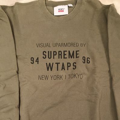 Supreme / WTAPS Crewneck "Light Olive"