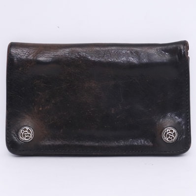 Chrome Hearts 1 Zip Wallet Floral Silver "Black"